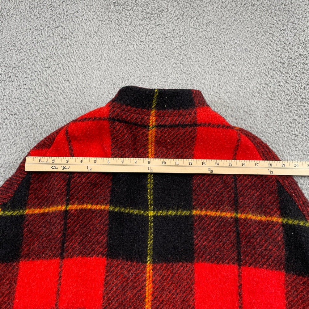 Jimmy Hourihan Cape Womens One Size Red Black Plaid Wool Irish Cloak Coat Wrap - Picture 7 of 9